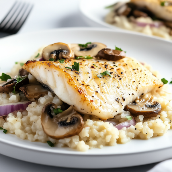 Risotto met witvis! (koolhydraatarm)