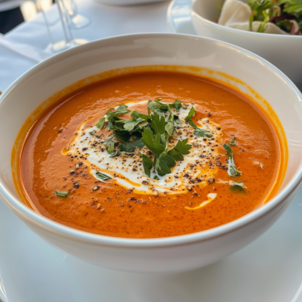 Geroosterde paprika soep!