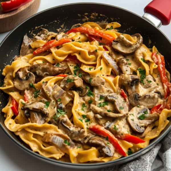 Nieuw: Pasta a la stroganoff!