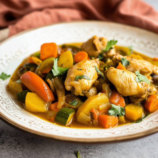 Kipstoof met aardappel, wortel en courgette!