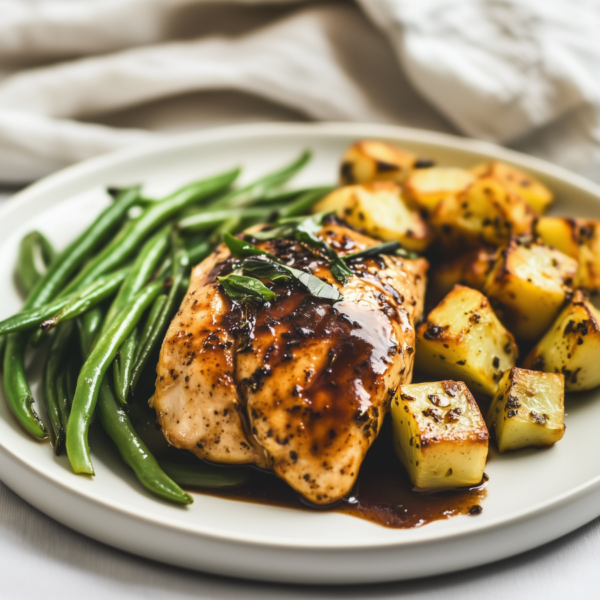 Kipfilet met balsamicosaus en Hollandse boontjes (koolhydraatarm)