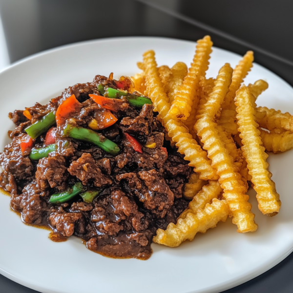 Friet met rendang