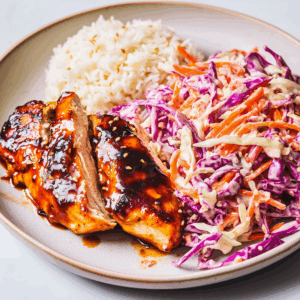 Nieuw: Sticky chicken met Piet's rode kool salade!